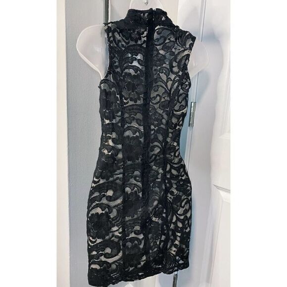 Nwt Monteau Sexy Black Lace Dress M - Picture 3 of 5